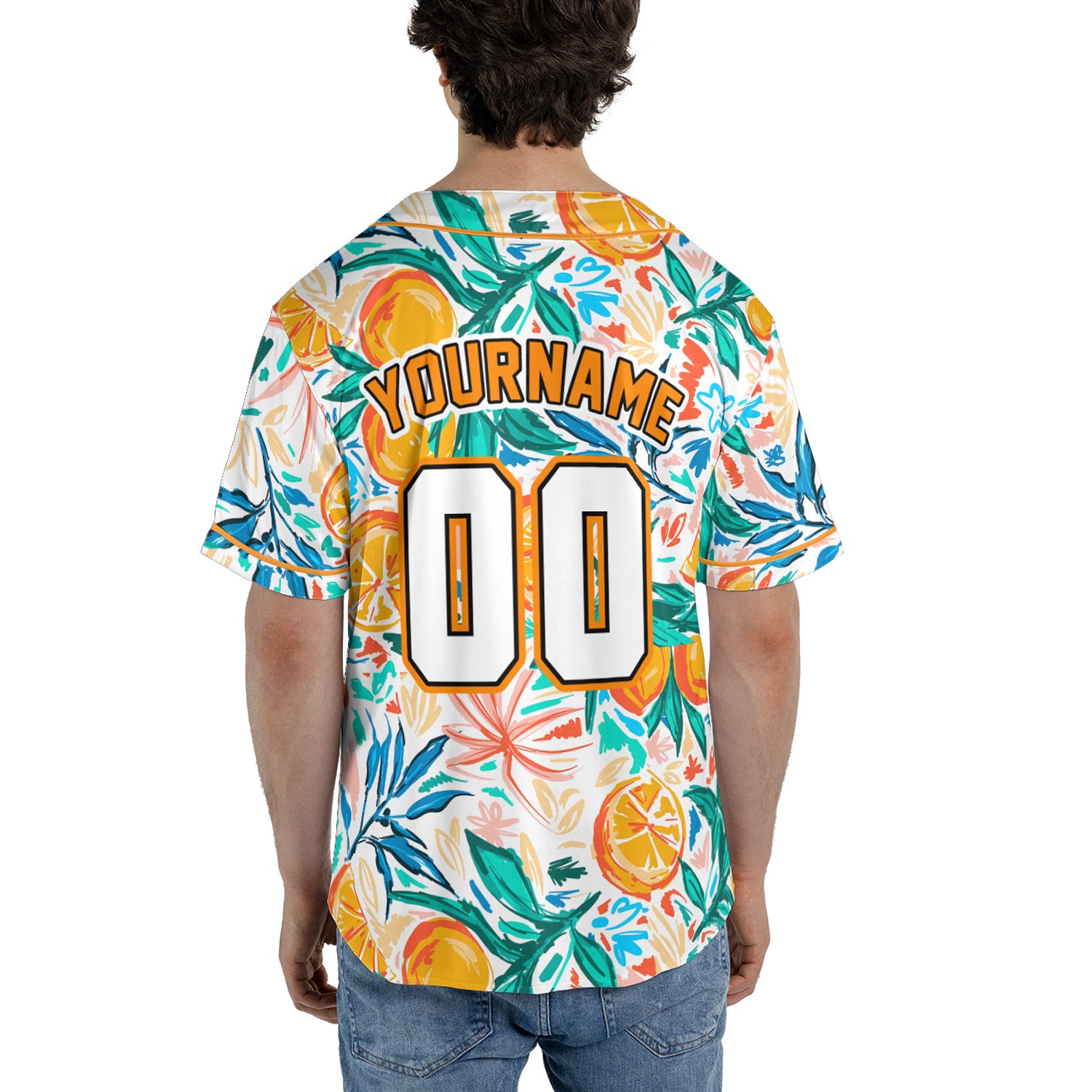 Citrus Burst Jersey – Orange Grove Custom Baseball Edition
