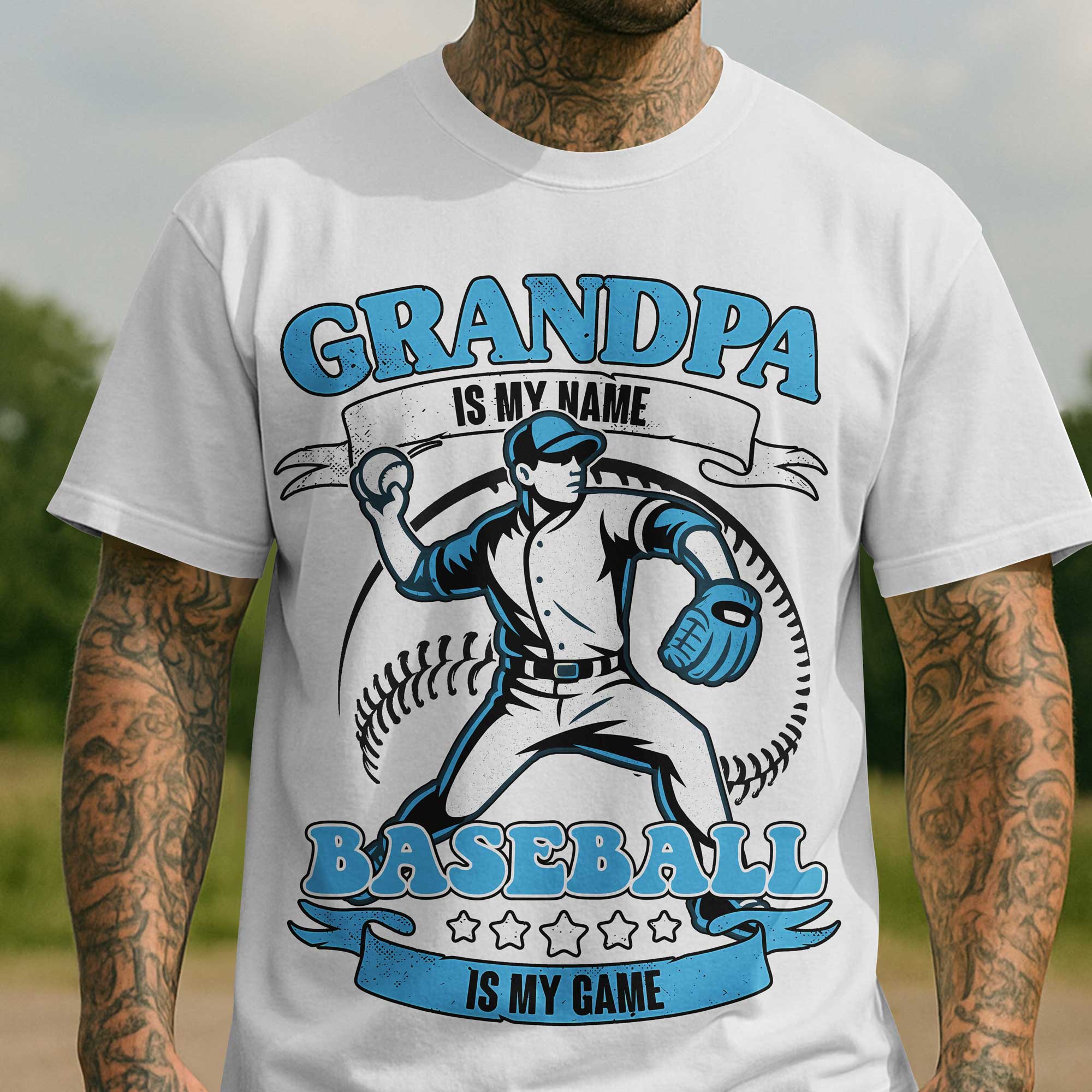 Baseball Is My Game - Black and White Baseball T-Shirt