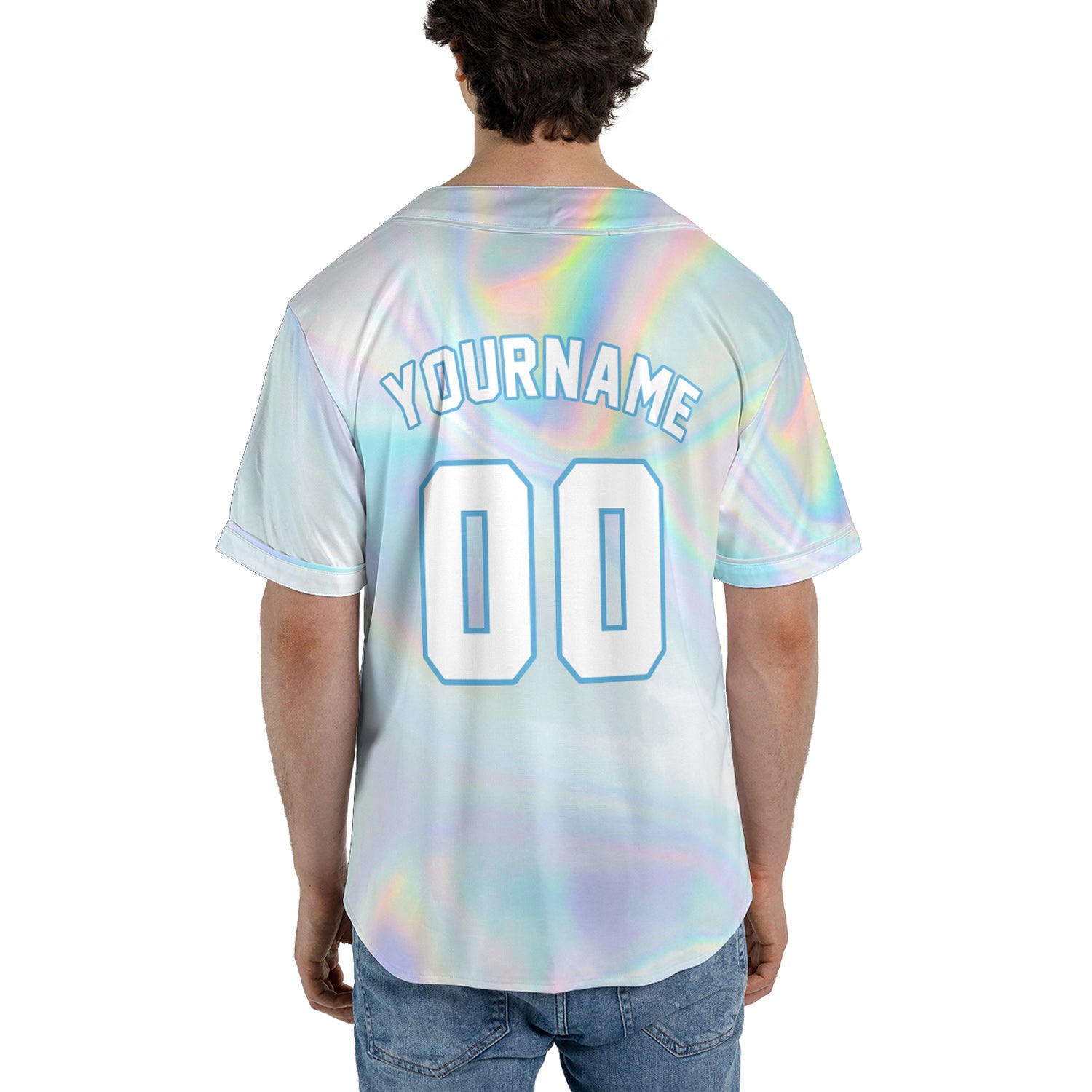 Iridescent Fade Baseball Jersey – Custom Prism Vibe