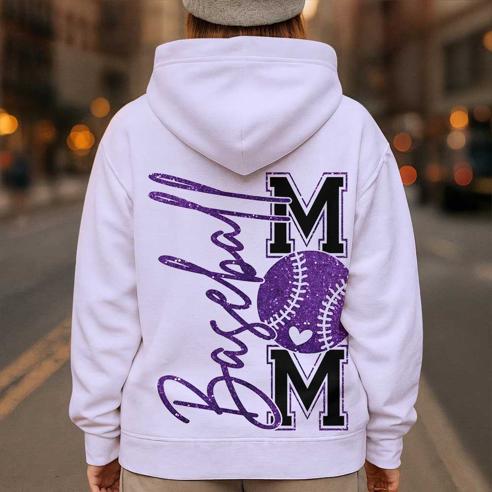 Baseball Mom - All Over Print Baseball Hoodie