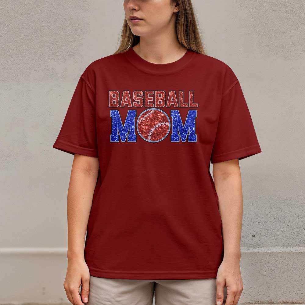 Baseball Mom Louder and Prouder - All Over Print Baseball Mom T-Shirt