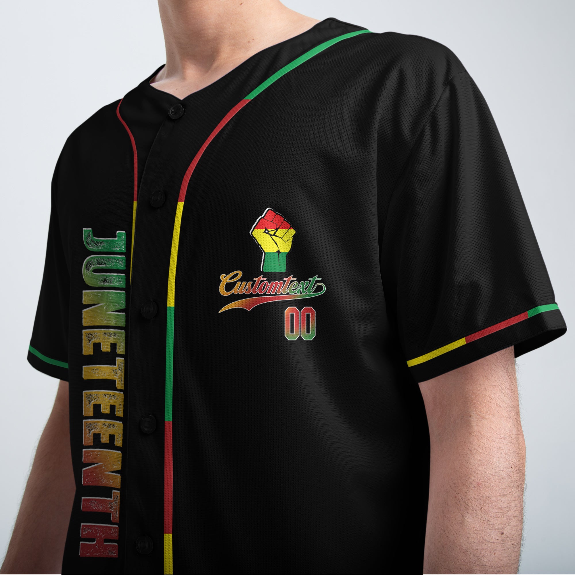 Custom Juneteenth Basebal Jersey - We Outside