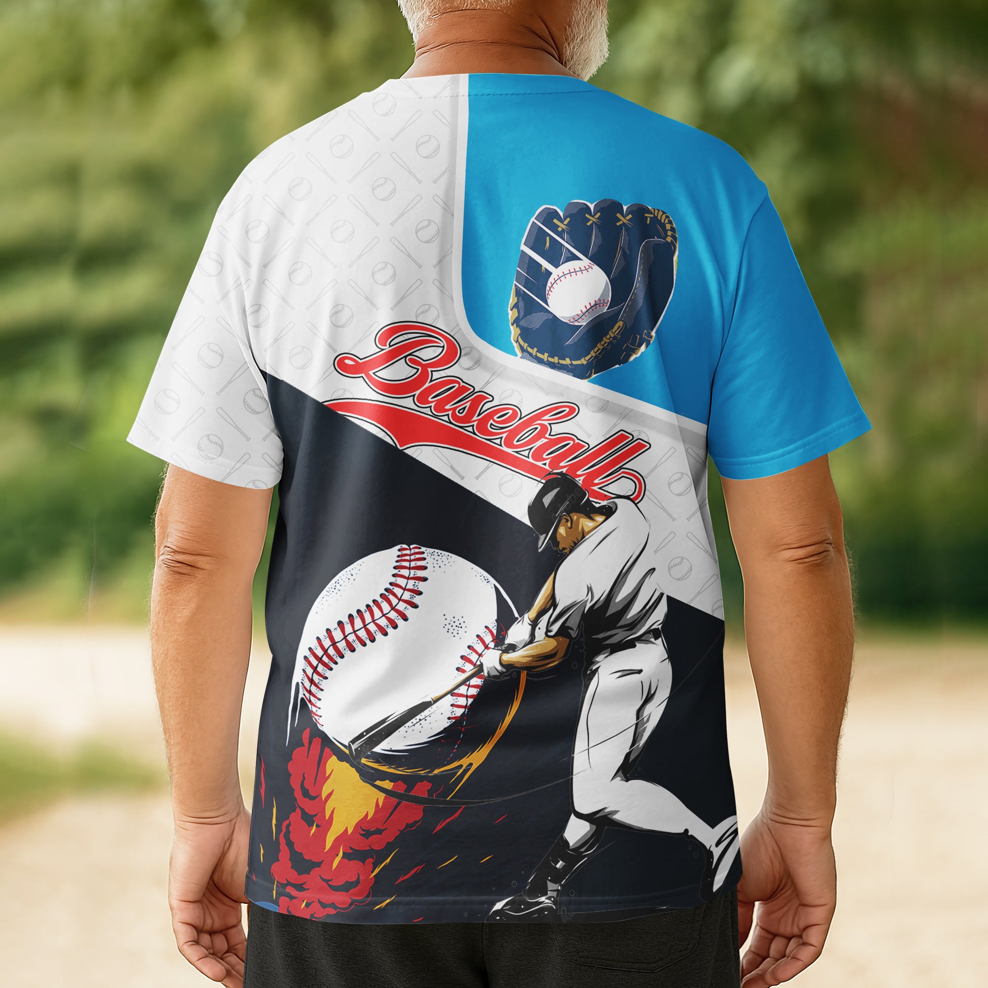 Custom All Over Print Baseball T-Shirt - Hit A Home Run