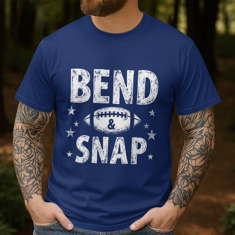 Bend & Snap Football - Black and White Tshirt for Football Season