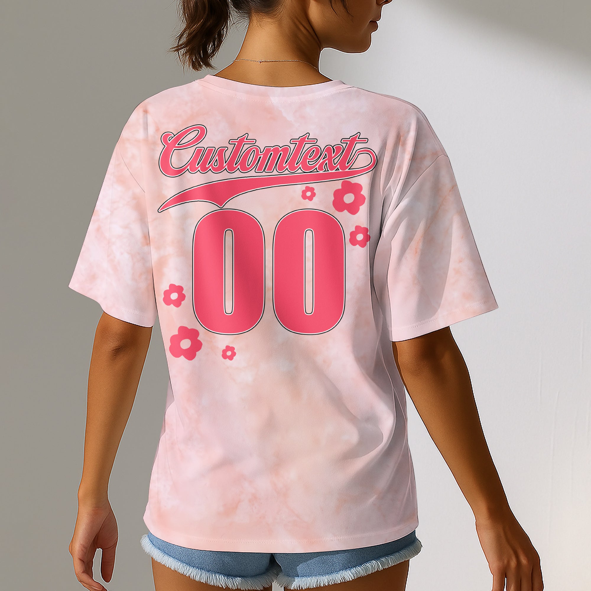 Pink Baseball Season Custom All Over Print Baseball T-Shirt