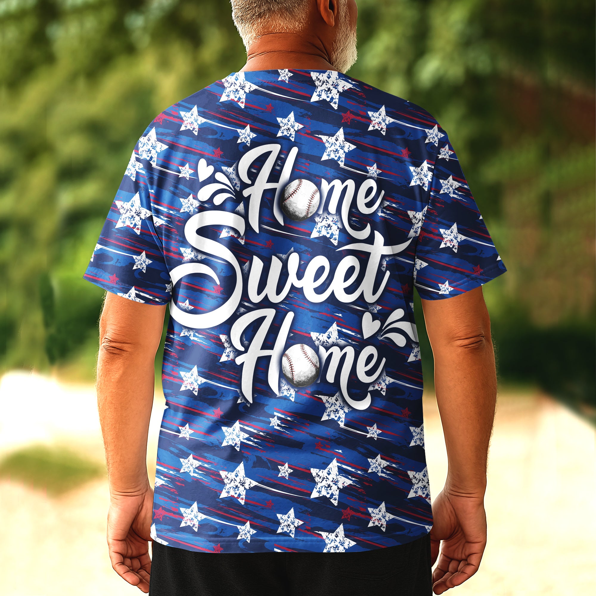 Home Sweet Home All Over Print Baseball T-Shirt
