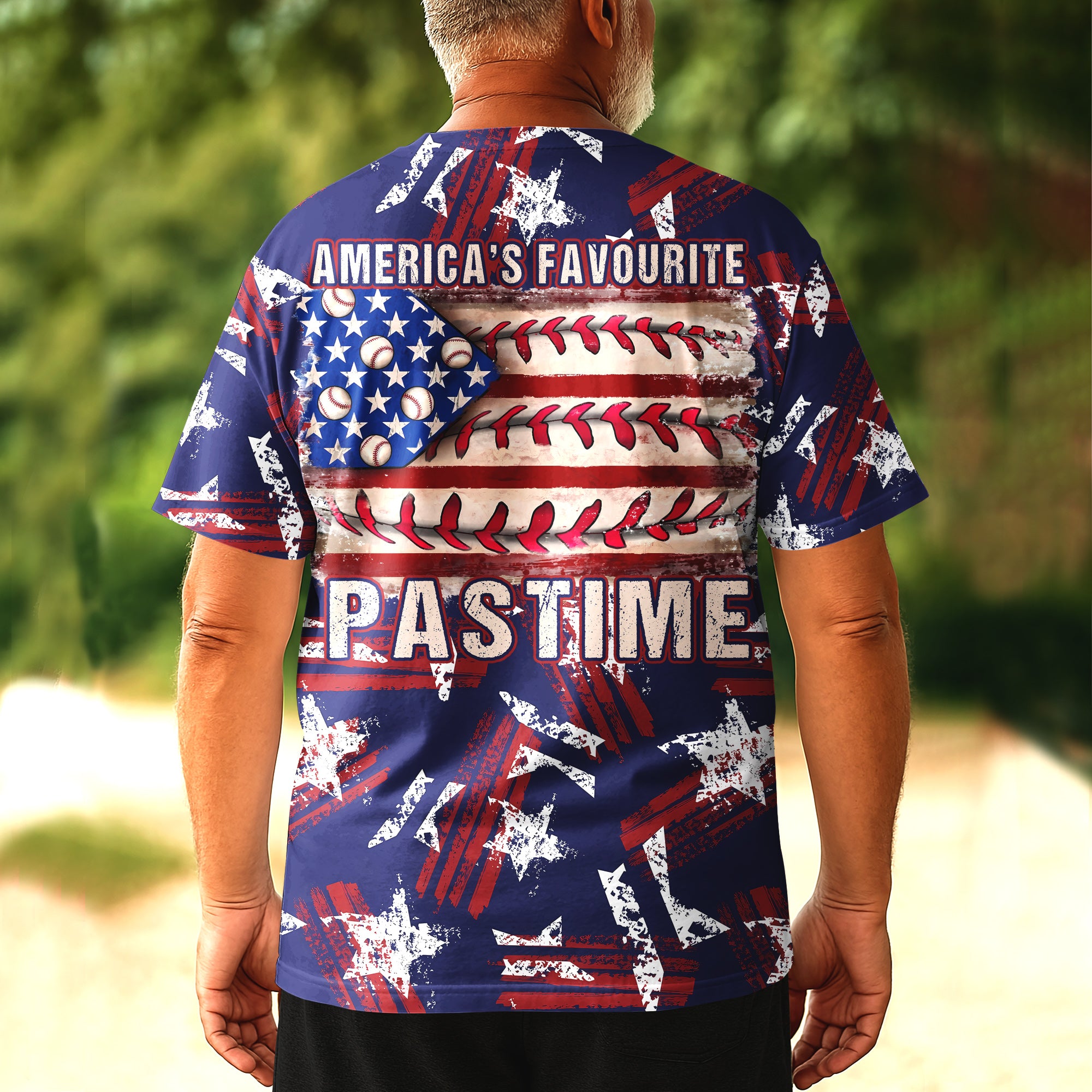 American Favourite's Pastime Custom All Over Print Baseball T-Shirt