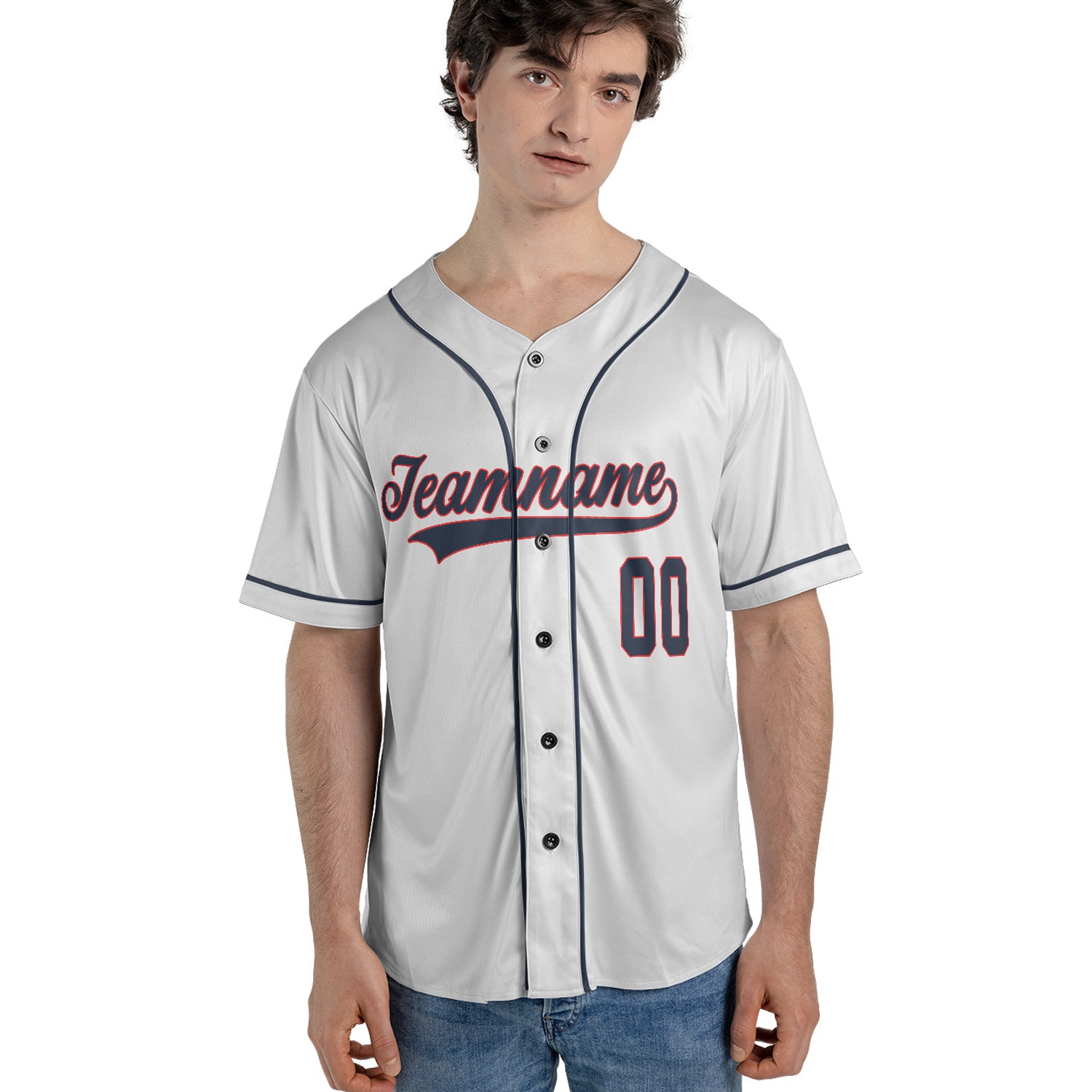Steel Navy – Custom Name & Logo Baseball Jersey