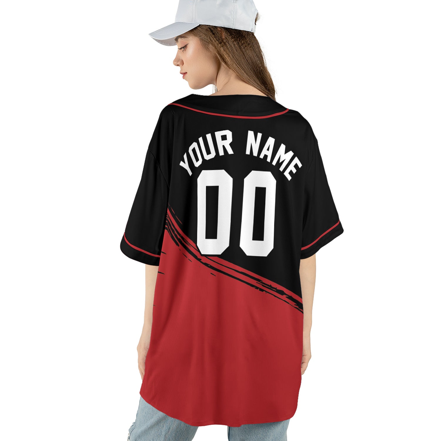Custom Black and Maroon Classic Baseball Jersey with Diagonal Accent