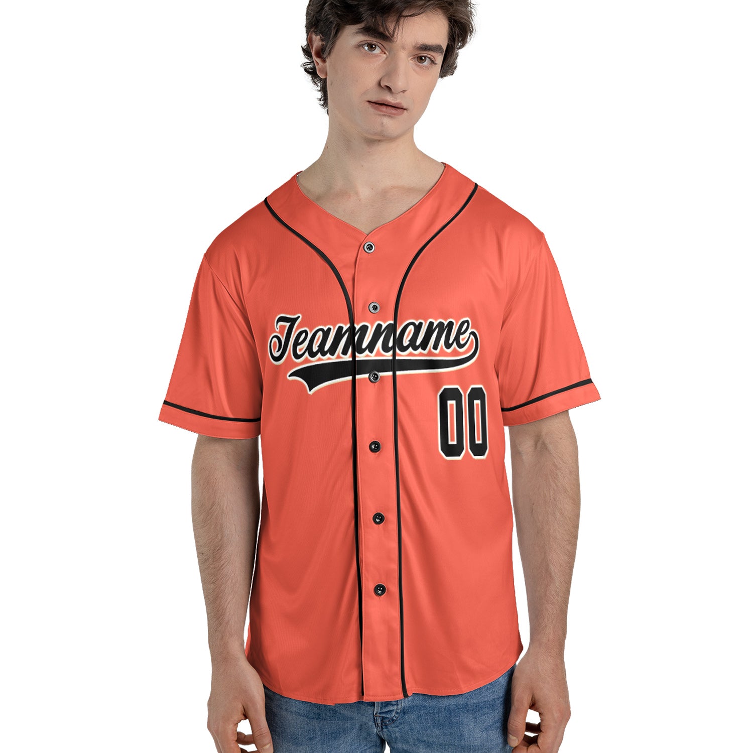 Inferno Black – Custom Name & Logo Baseball Jersey