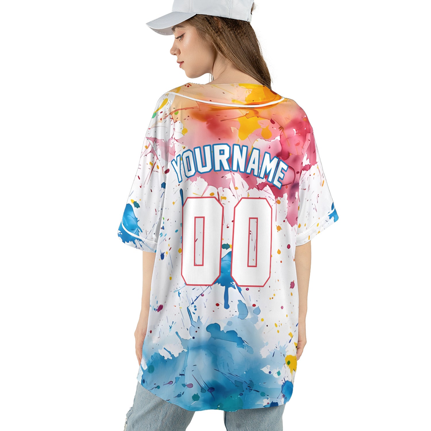 Custom Baseball Jersey - Splash Art Background