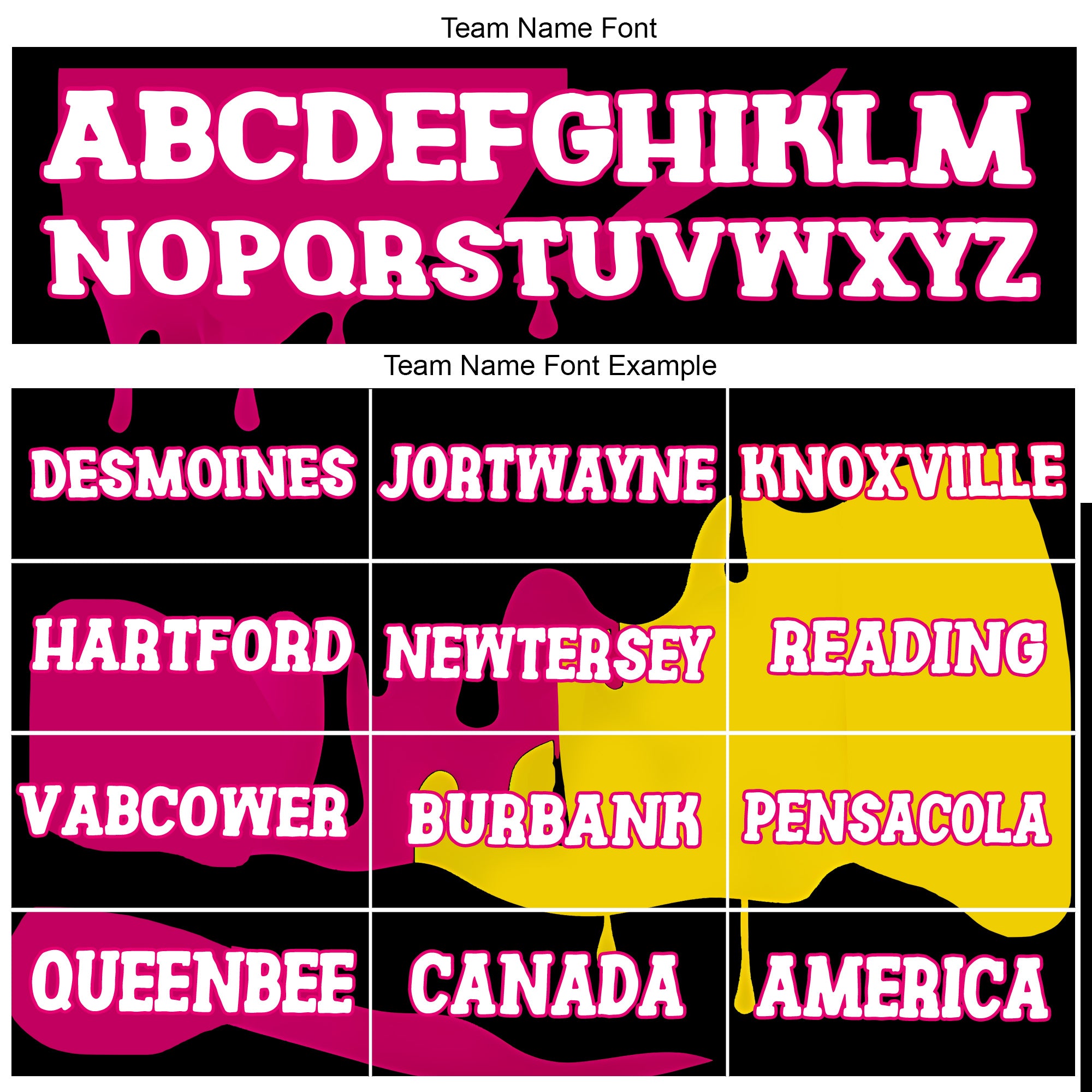 Custom Drip Art Baseball Jersey in Neon Yellow and Magenta on Black