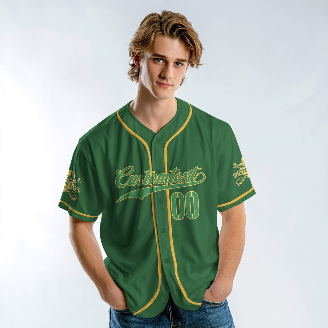 Baseball Dad Tax - Custom Green Yellow Baseball Jersey