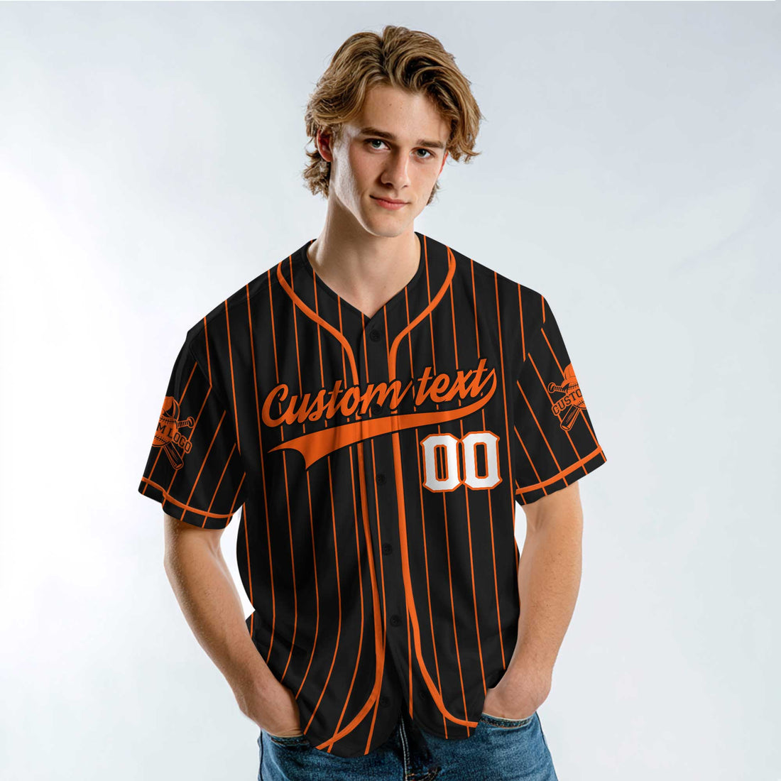 Busy Doing Hot Dad Stuff - Custom Black Orange Baseball Jersey
