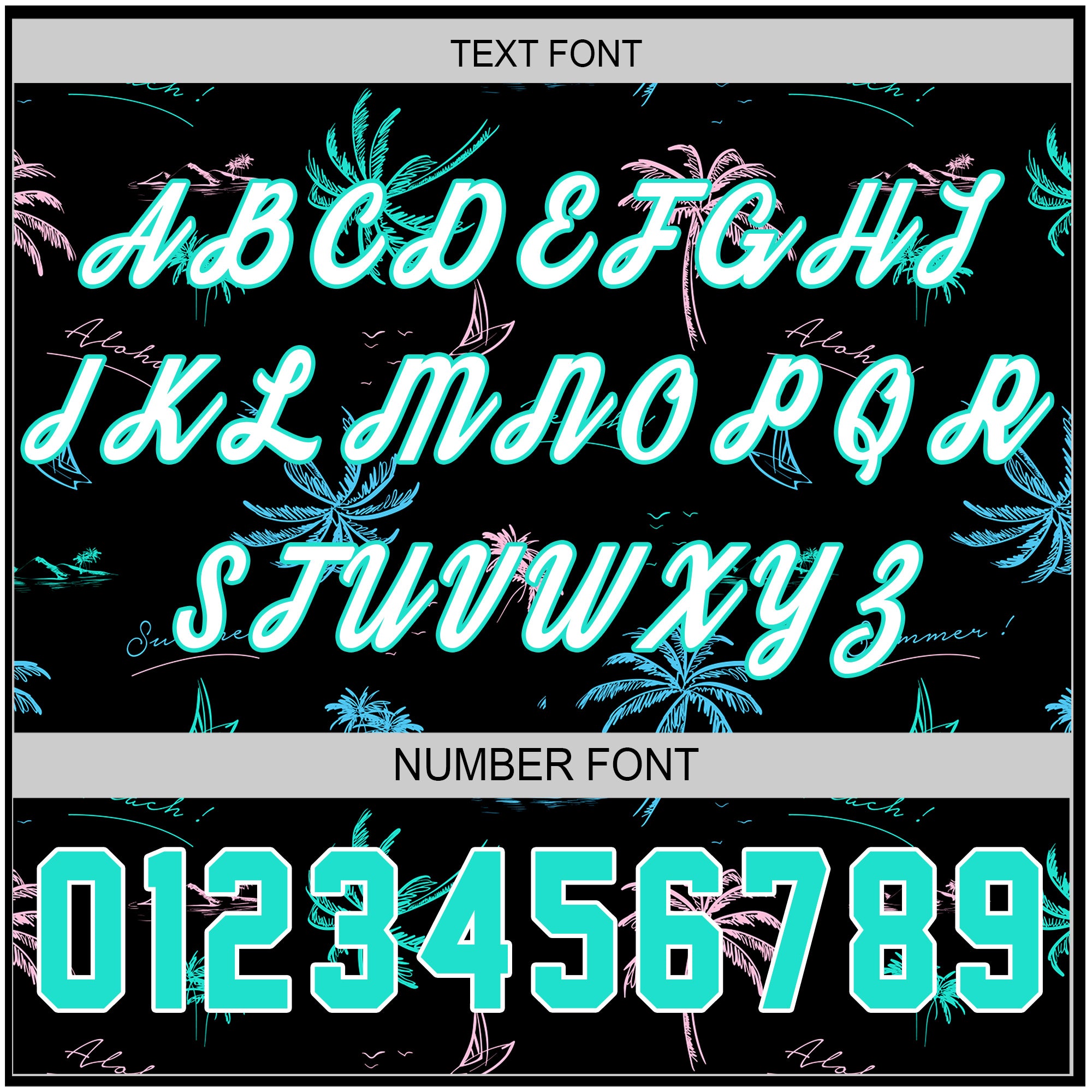 Custom Hawaii Neon Palm Tree Pattern Baseball Jersey