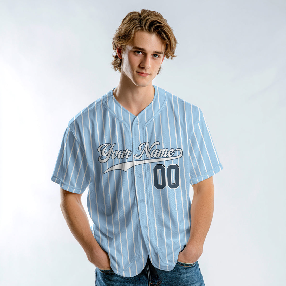FATHERHOOD: Full Count, Bases Loaded, No Out - Custom Light Blue Baseball Jersey
