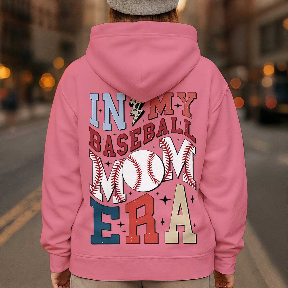 In My Baseball Mom Era - All Over Print Baseball Hoodie