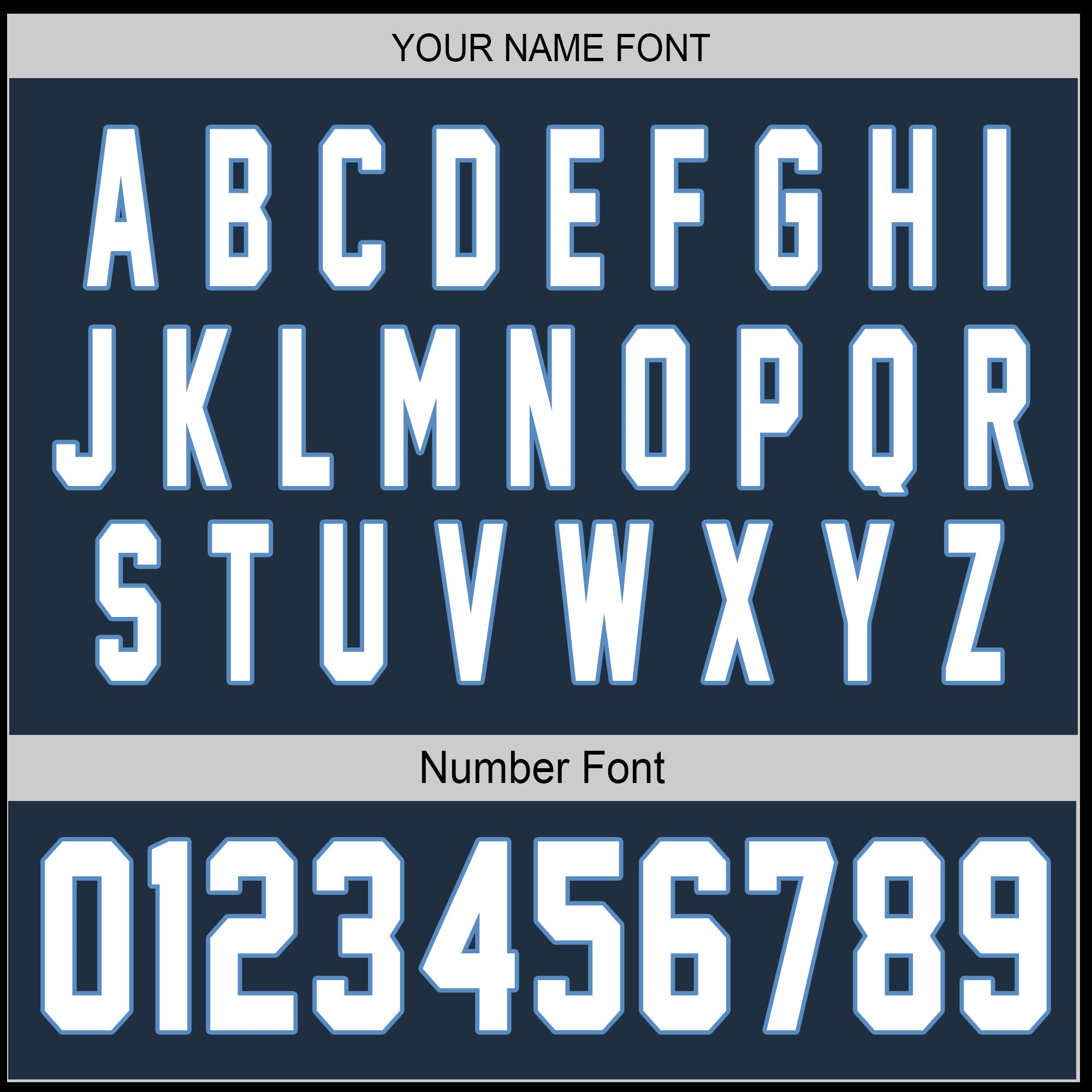 Midnight Blue Custom Jersey – Personalized Name & Logo in Cool Ice Trim