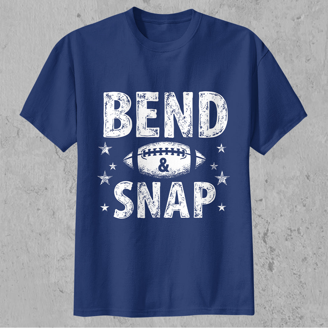 Bend & Snap Football - Black and White Tshirt for Football Season