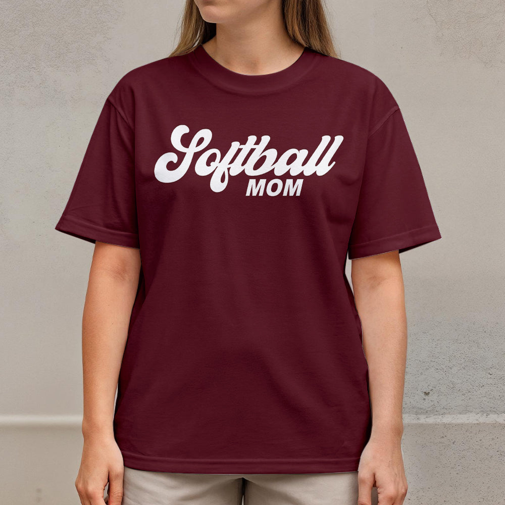 No Tired Like Softball Mom Tired - Black and White Softball Tshirt