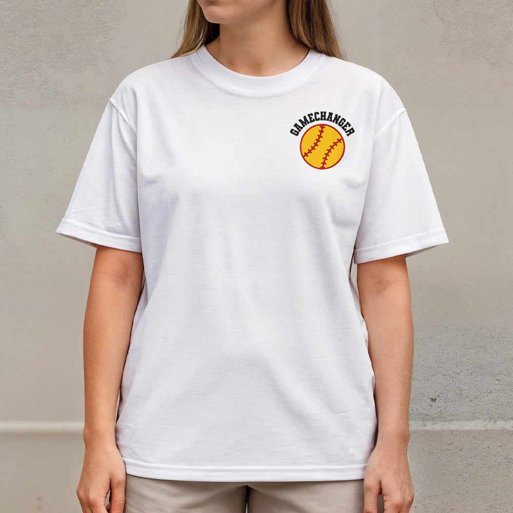 I'm Doing Gamechanger - Black and White Softball Tshirt