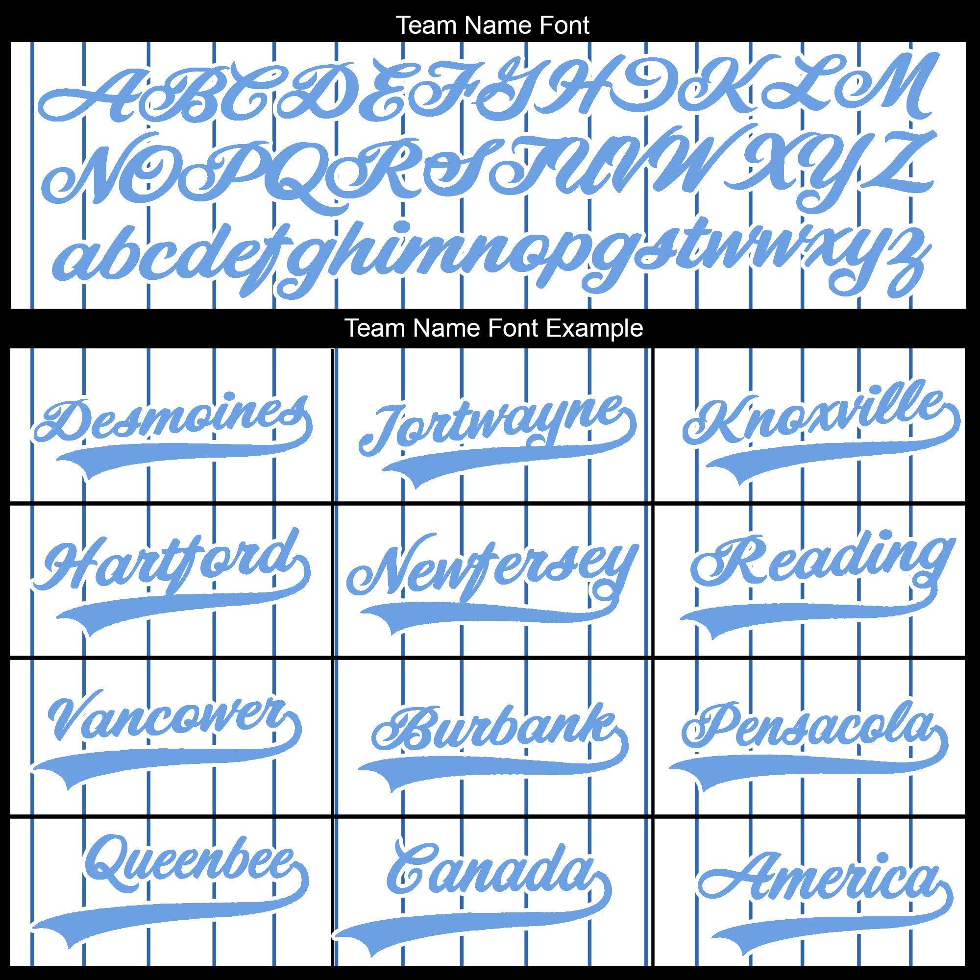 Custom Classic Pinstripe Baseball Jersey – Blue Ice Edition