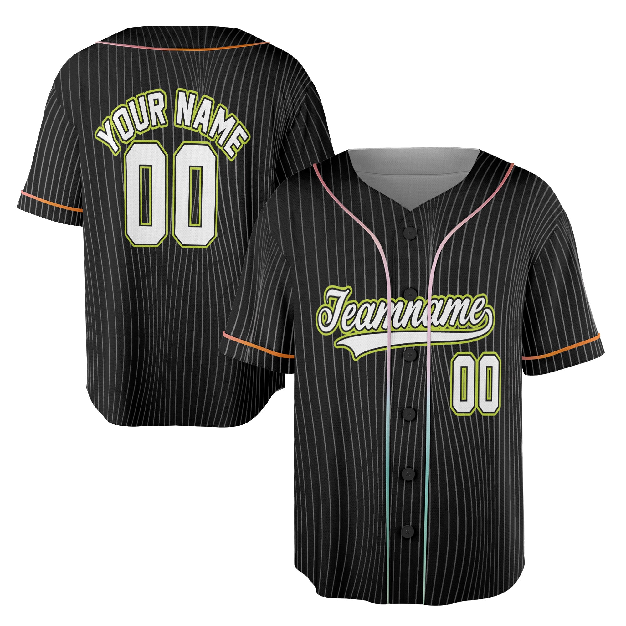 Neon Noir – Custom Name & Logo Baseball Jersey