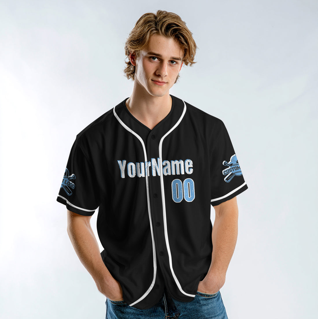 It's Not A Dad Bod It's A Father Figure - Custom Black Baseball Jersey