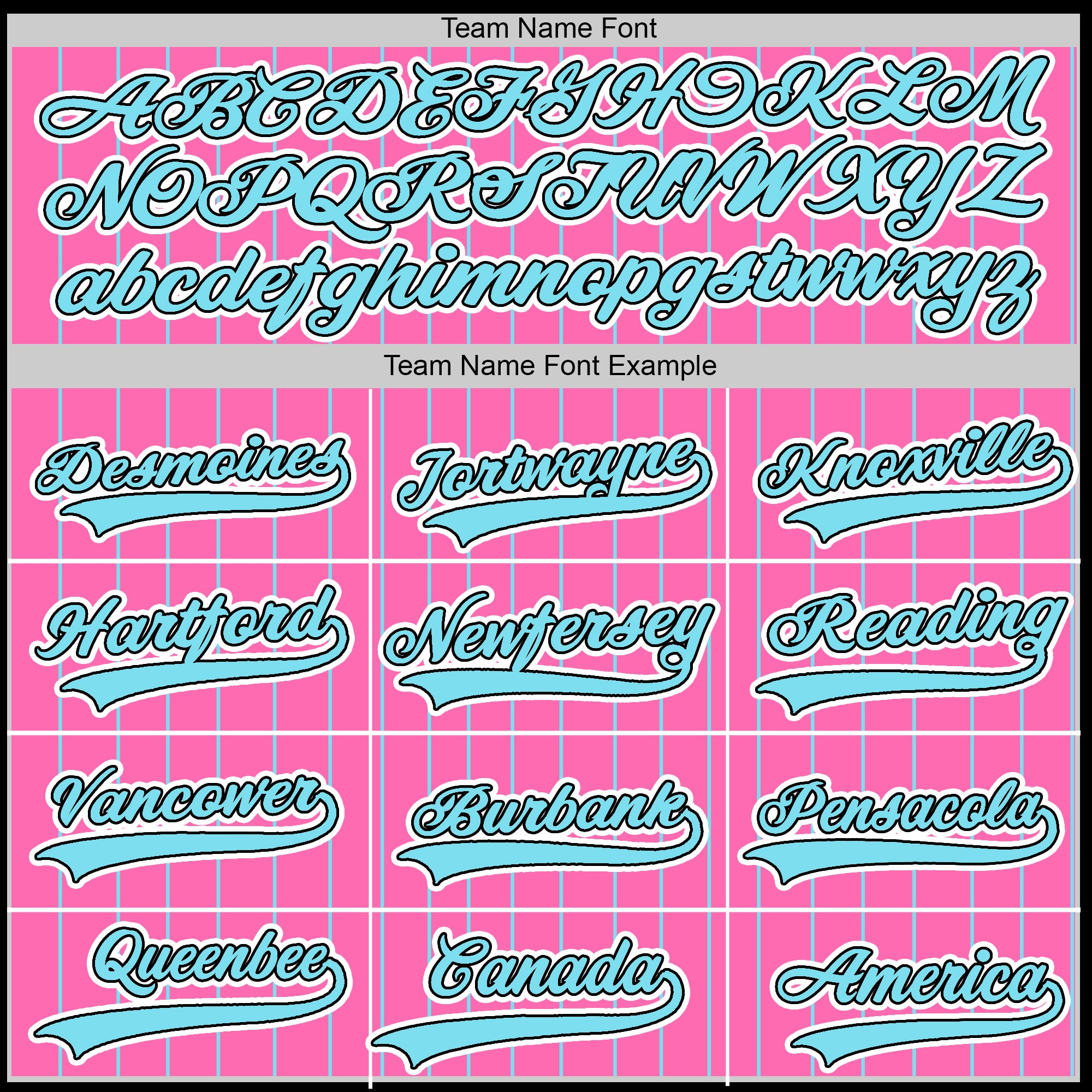 Pink Pinstripe Baseball Jersey – Cotton Candy Aqua Edition