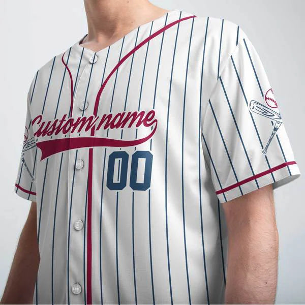 Custom Baseball Jersey - At The Ballpark Is Where I Spend Most Of My Days - Baseball Lover Jersey - Custom Name, Number