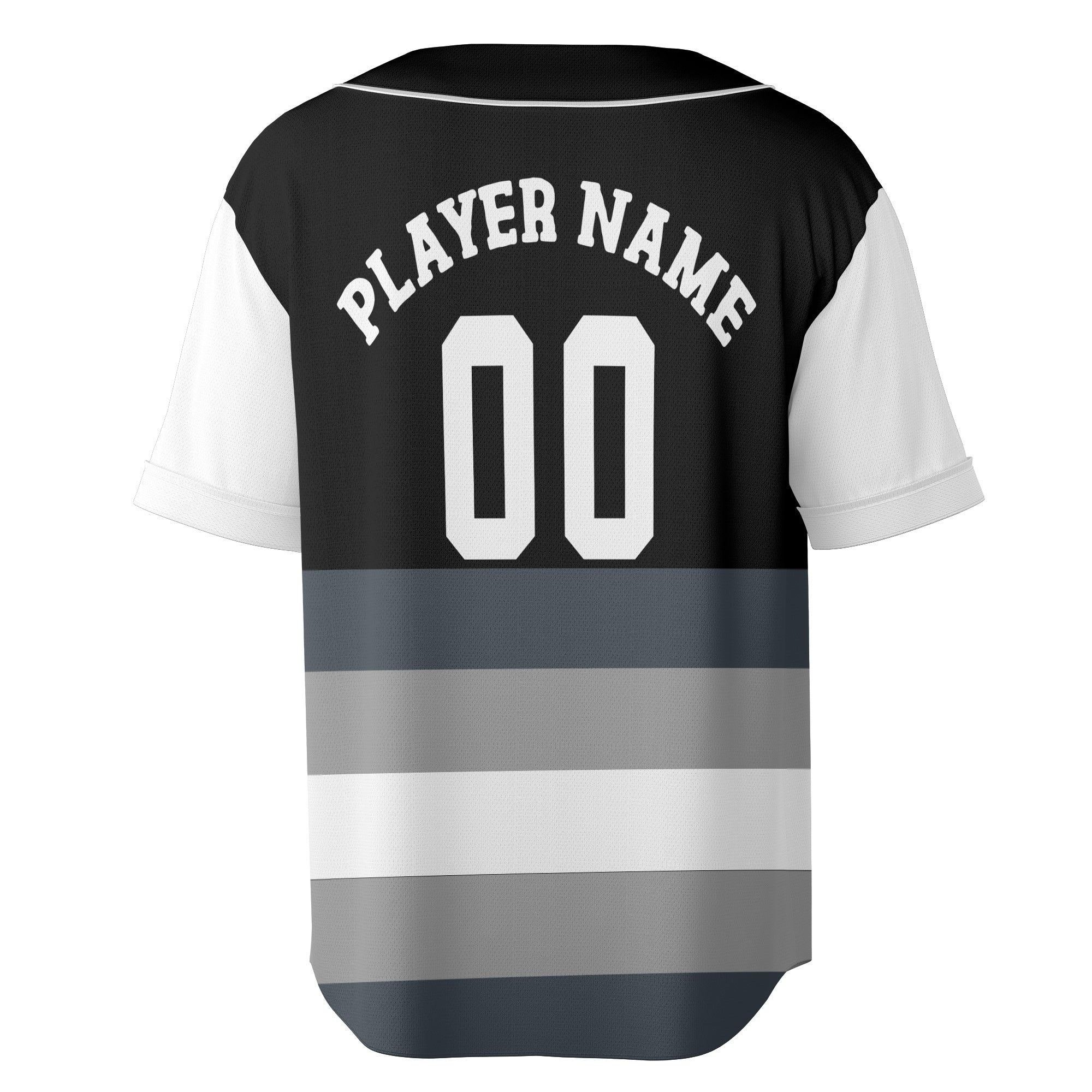 Custom Ice Grey-Black Gradient Baseball Jersey