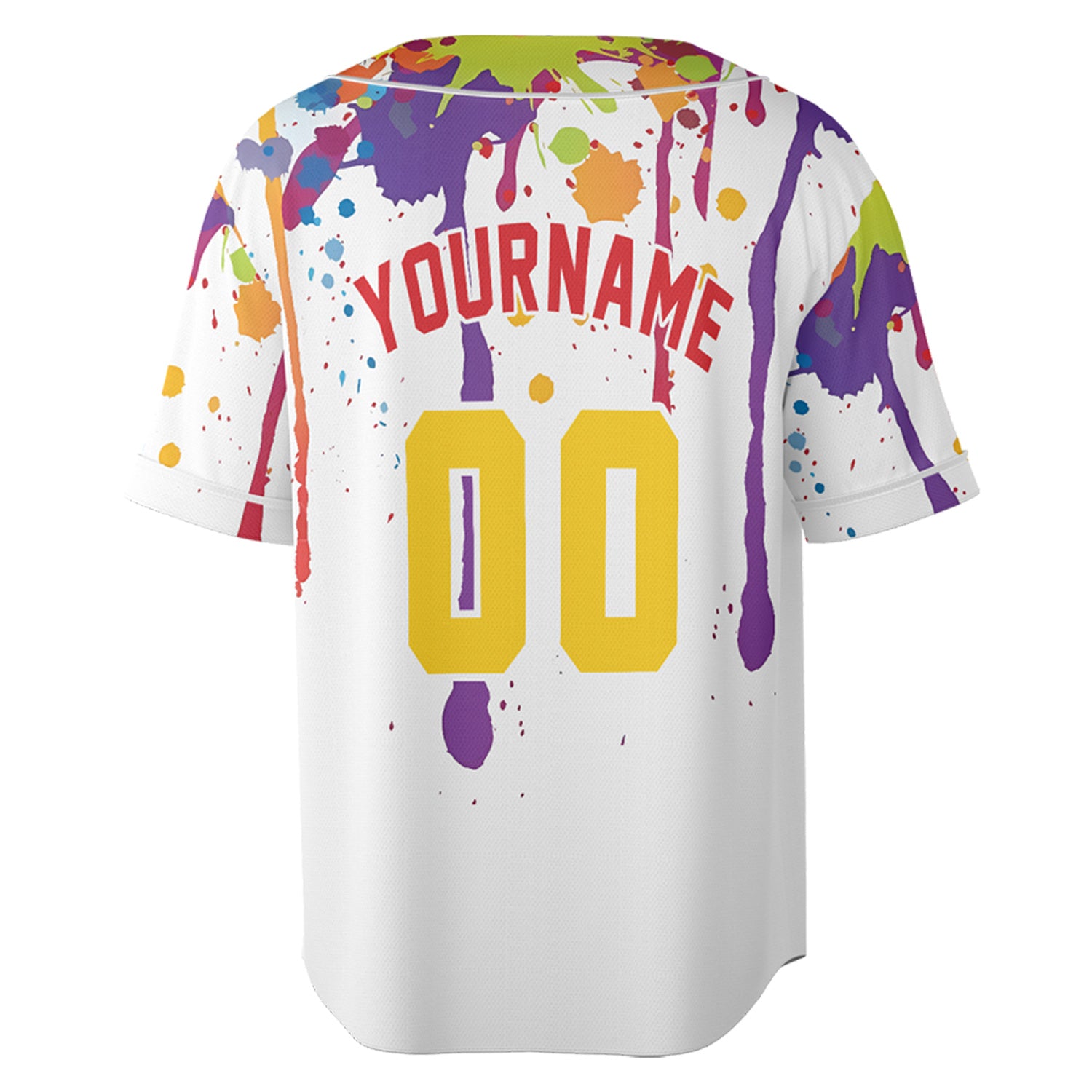 Custom Paint Splash Baseball Jersey – Color Riot Edition