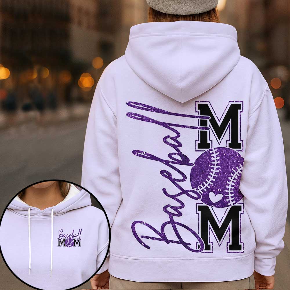 Baseball Mom - All Over Print Baseball Hoodie