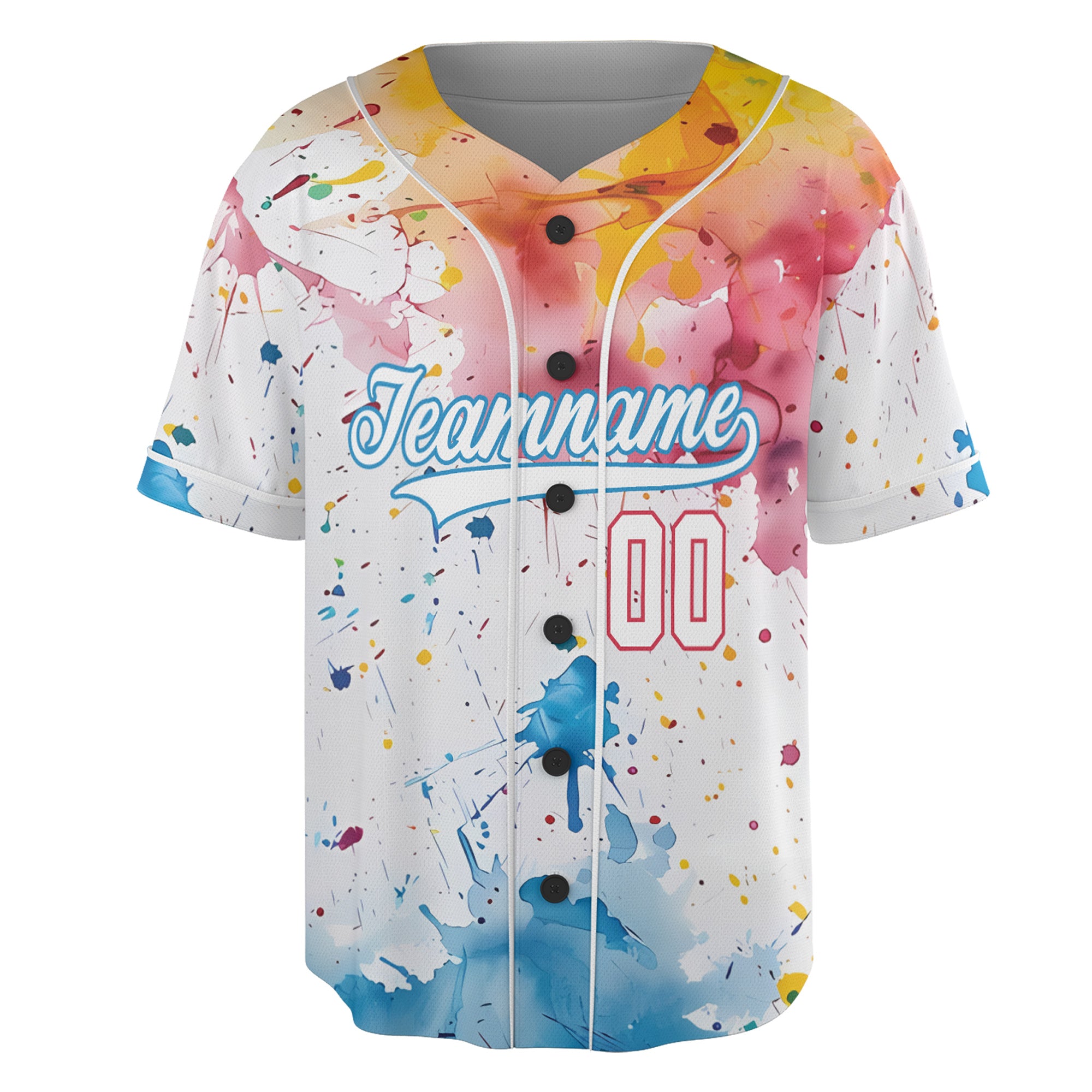 Custom Baseball Jersey - Splash Art Background
