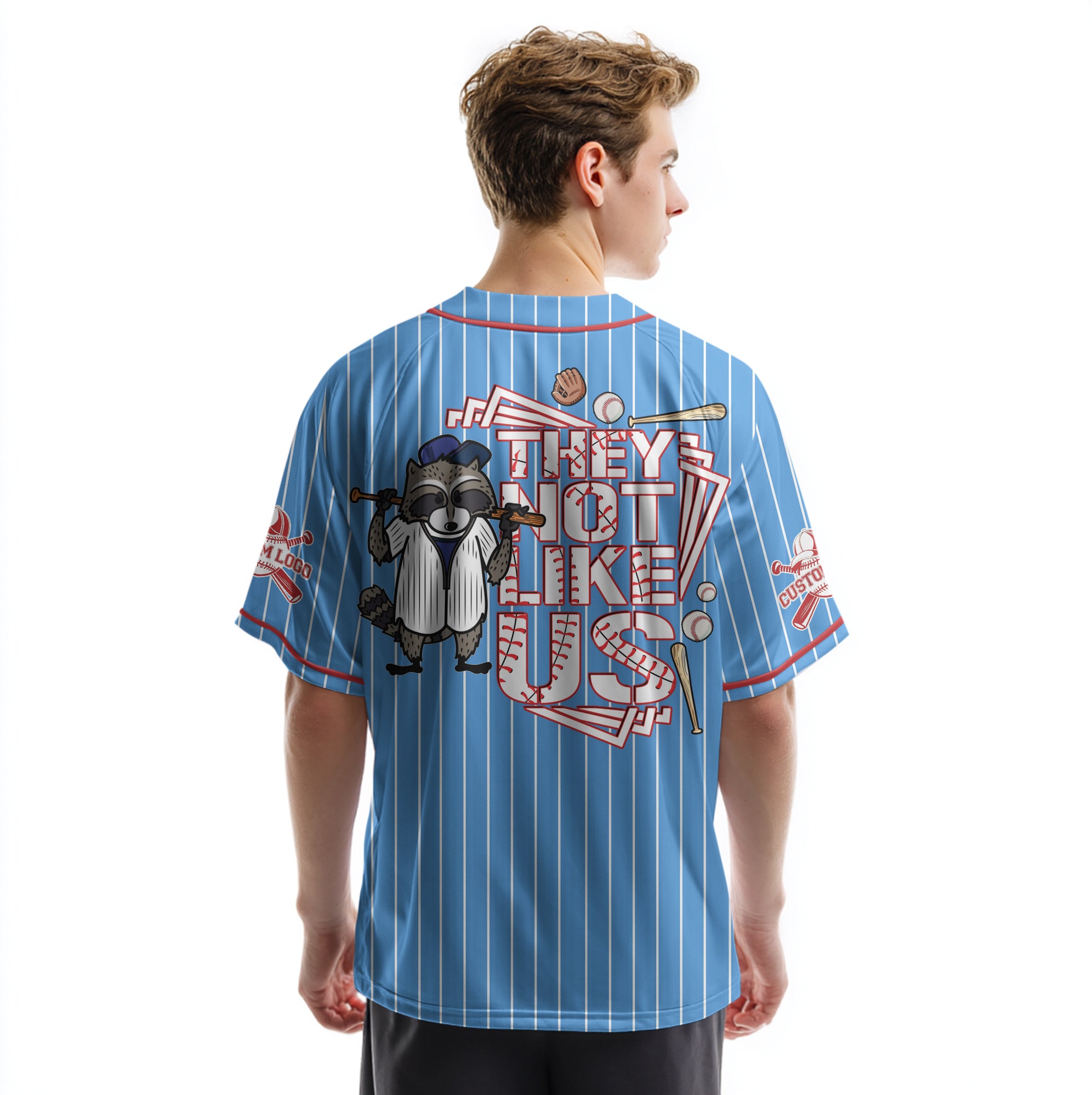 They Not Like Us - Custom Blue Red Baseball Jersey