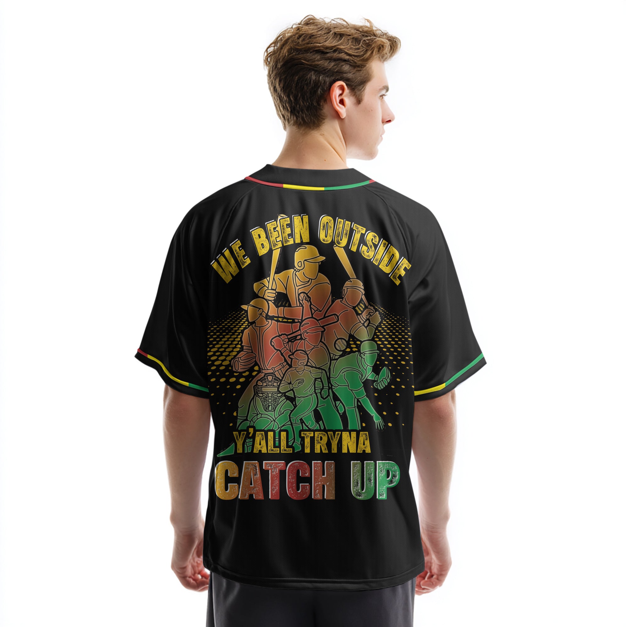 Custom Juneteenth Basebal Jersey - We Outside