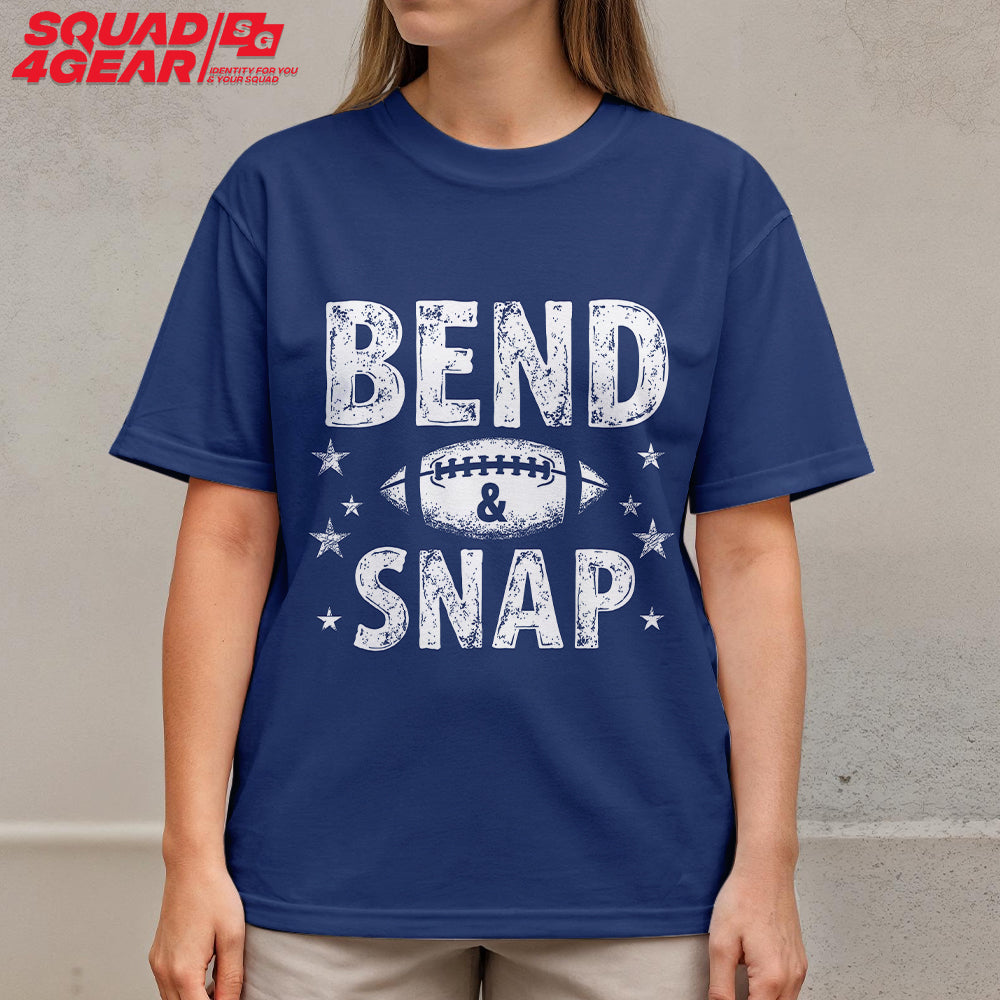 Bend & Snap Football - Black and White Tshirt for Football Season