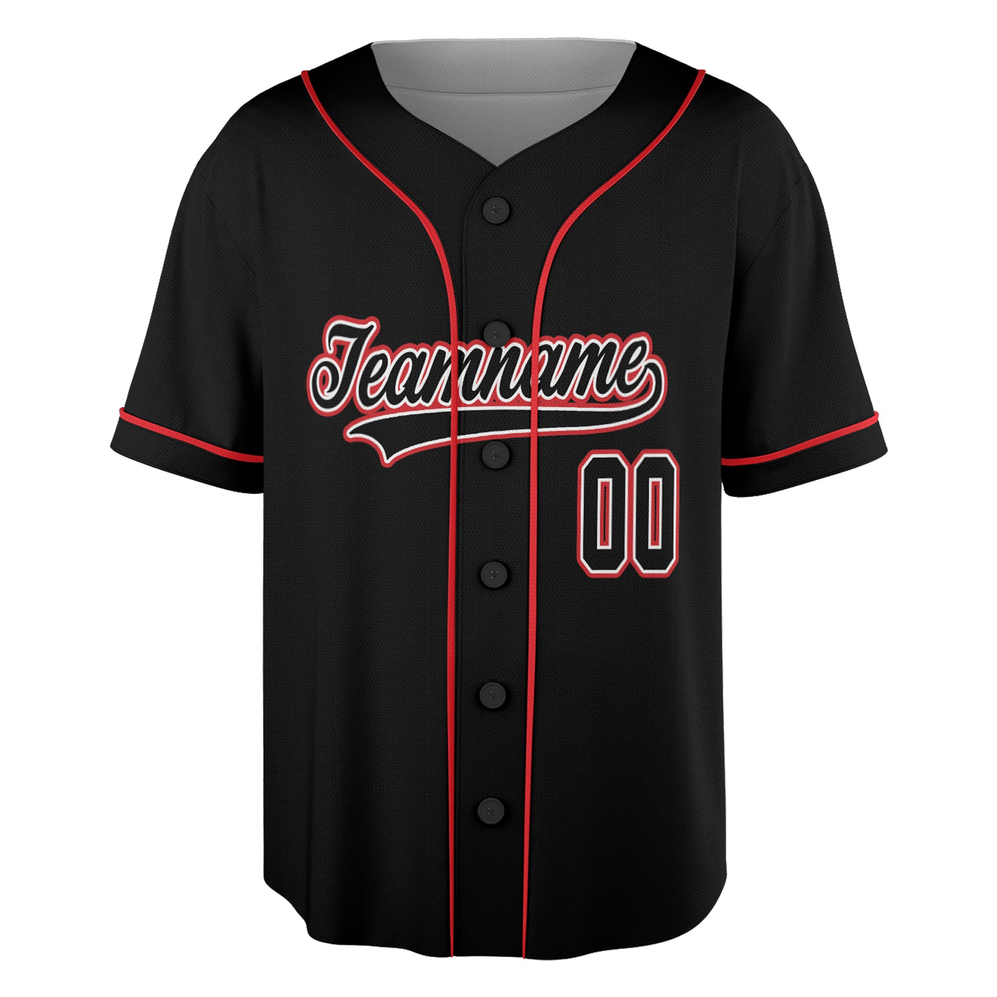 Midnight Flame – Custom Name & Logo Baseball Jersey