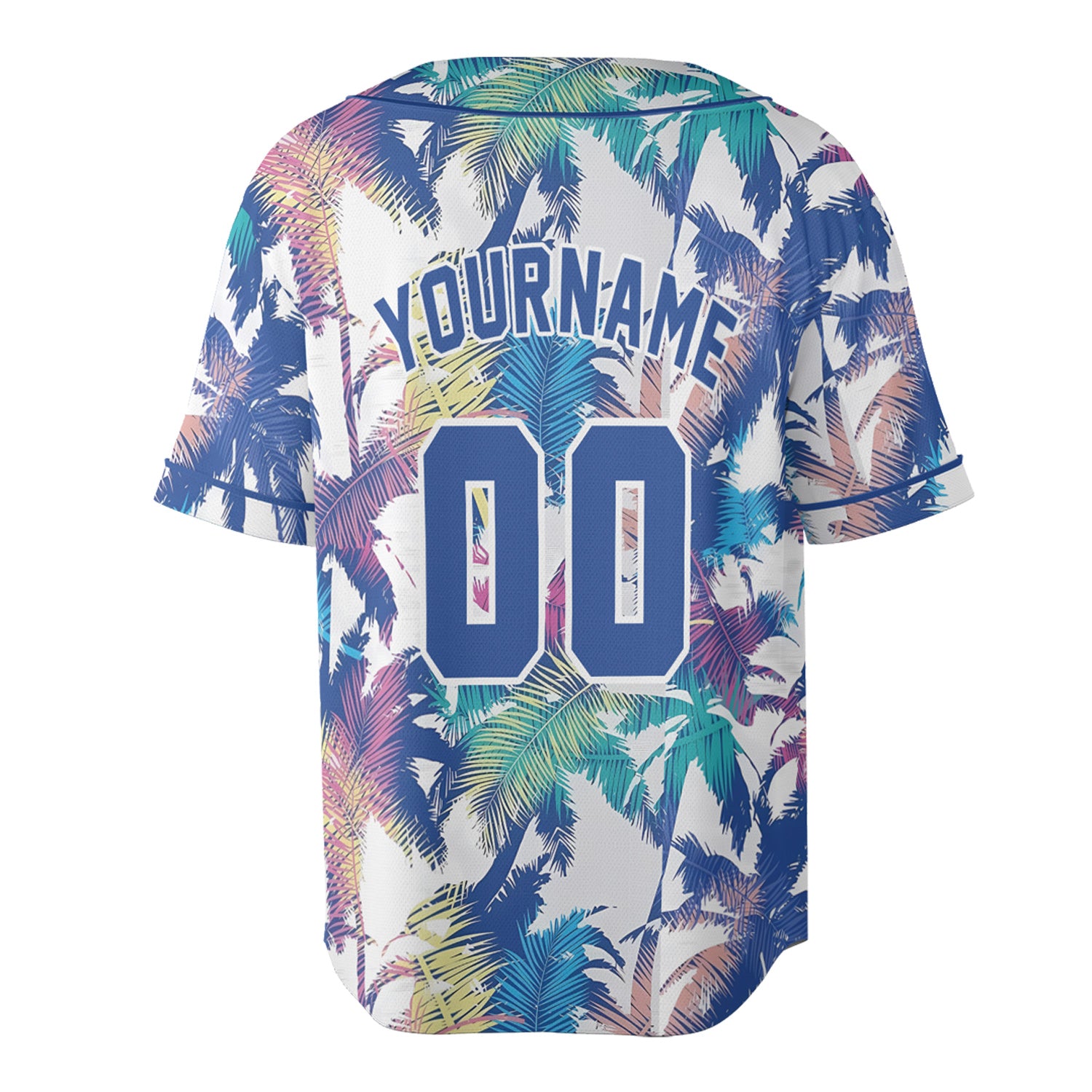 Custom Tropical Palm Baseball Jersey – Sunset Breeze Edition