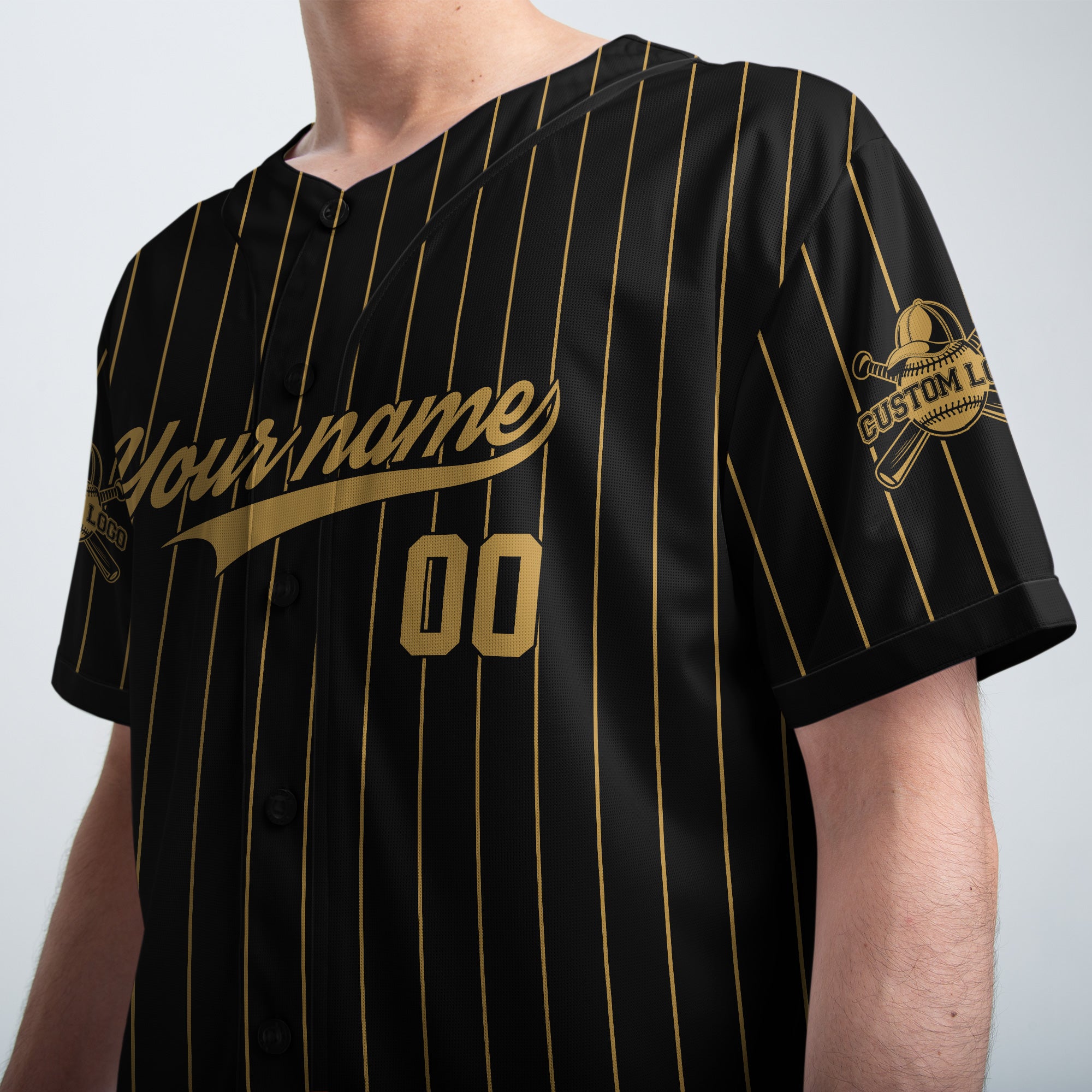 Surviving Baseball Season - Custom Black and Gold Baseball Jersey