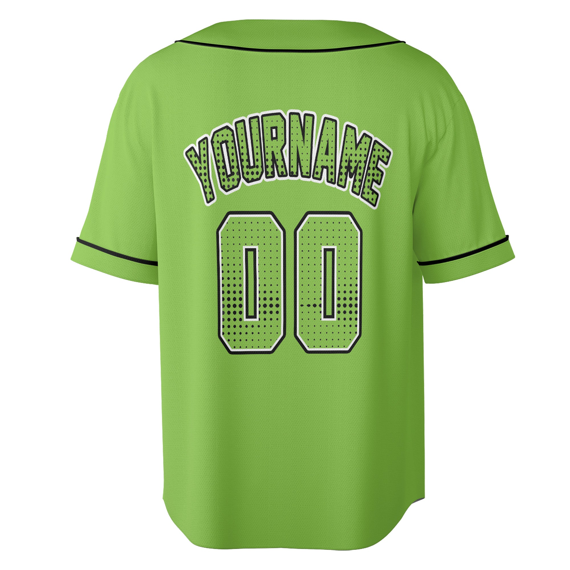 Custom Baseball Jersey – Neon Lime Pop Background