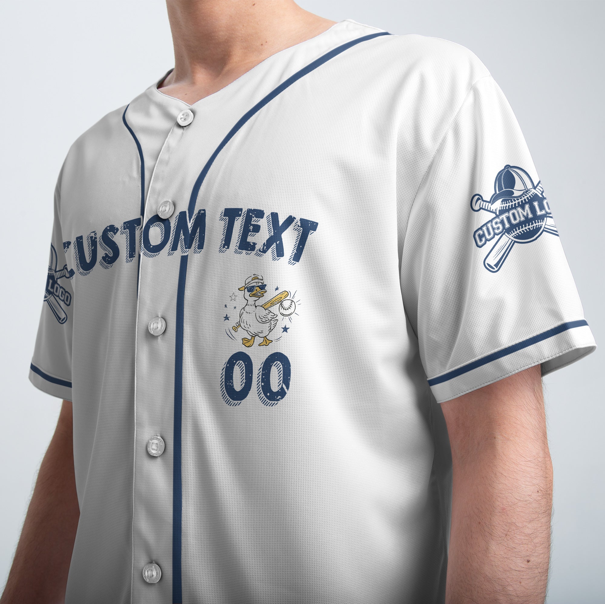 Wanna Be A Baller Shot Caller - Custom White Blue Baseball Jersey