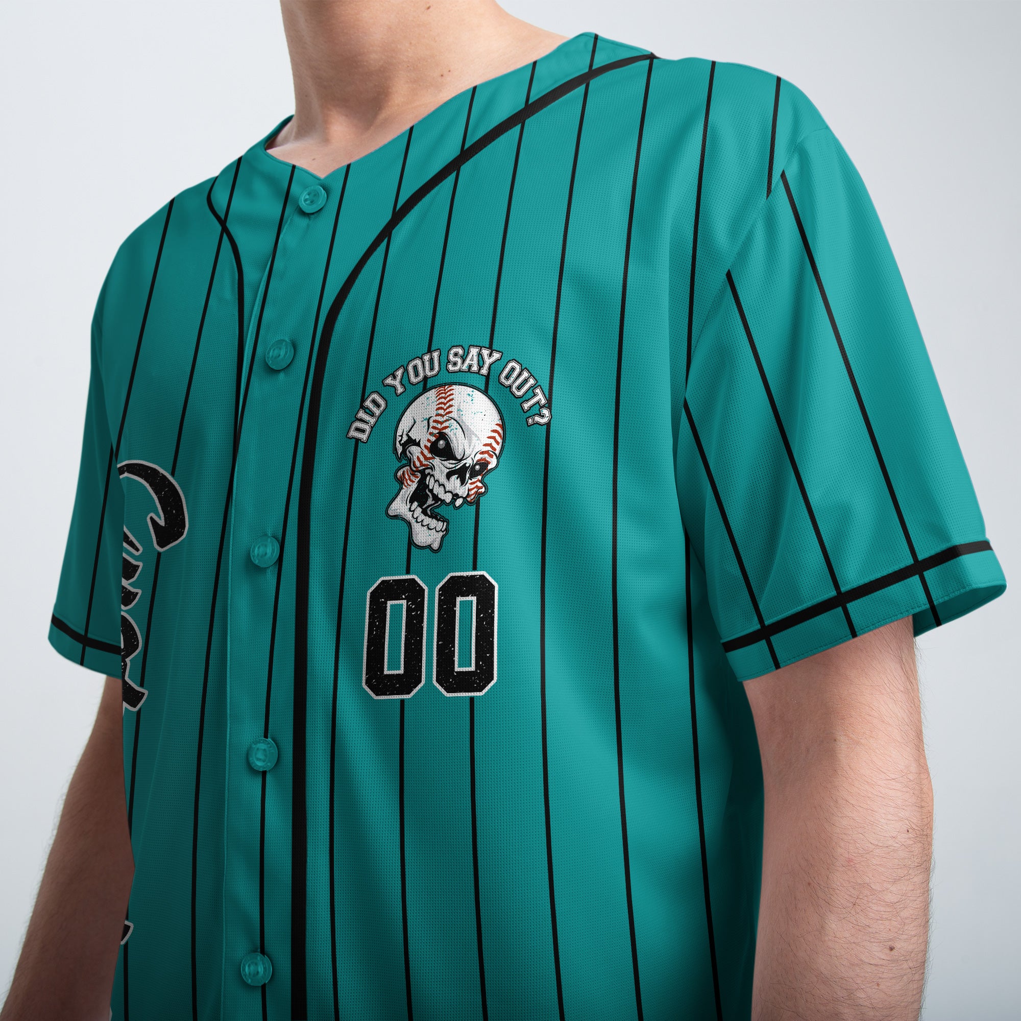Born To Hit A Home Run - Custom Aqua Blue Black Baseball Jersey