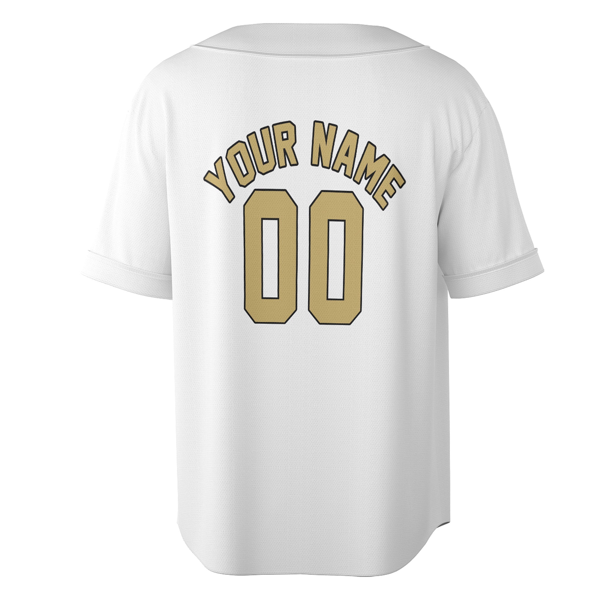 Gold Script Custom Jersey – Classic White with Personalized Name & Logo for Elite Team Identity