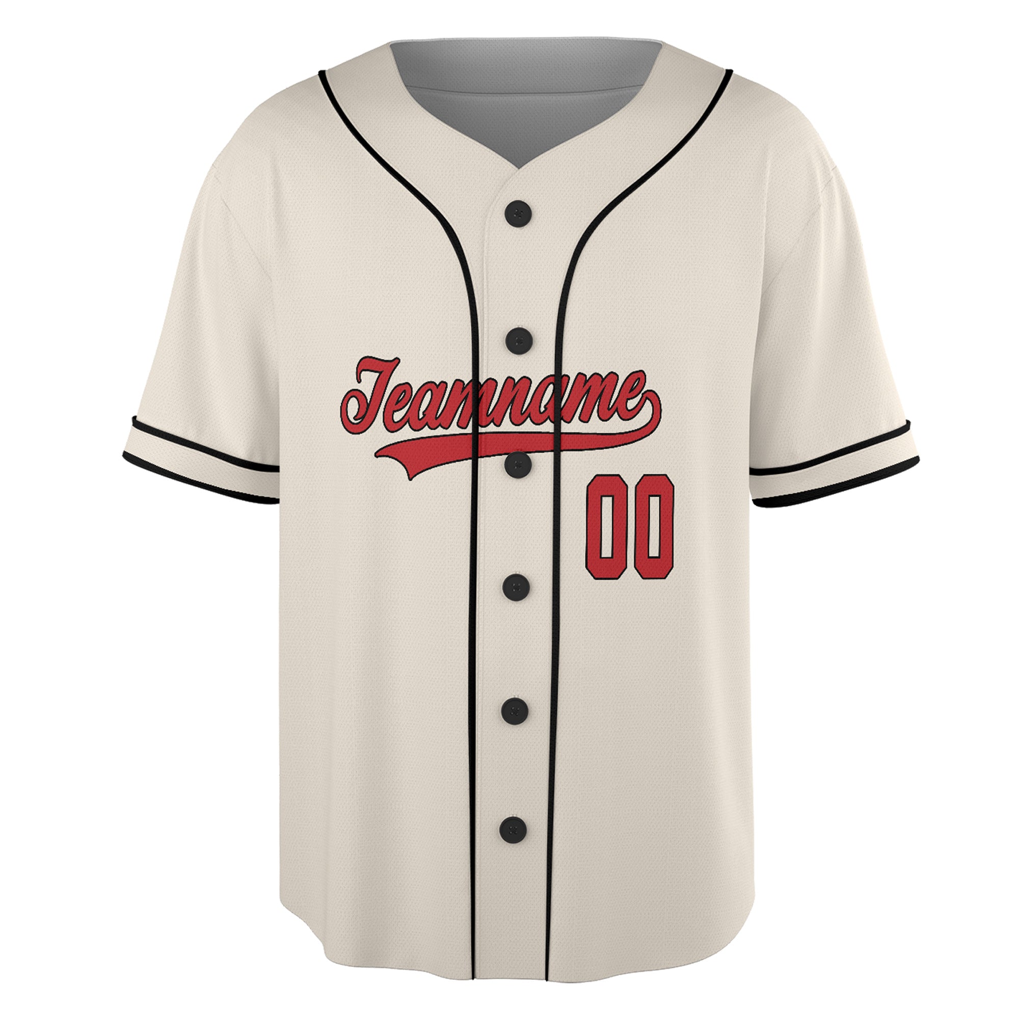 Retro Cream Hustle – Custom Name & Logo Baseball Jersey with Vintage Black Trim