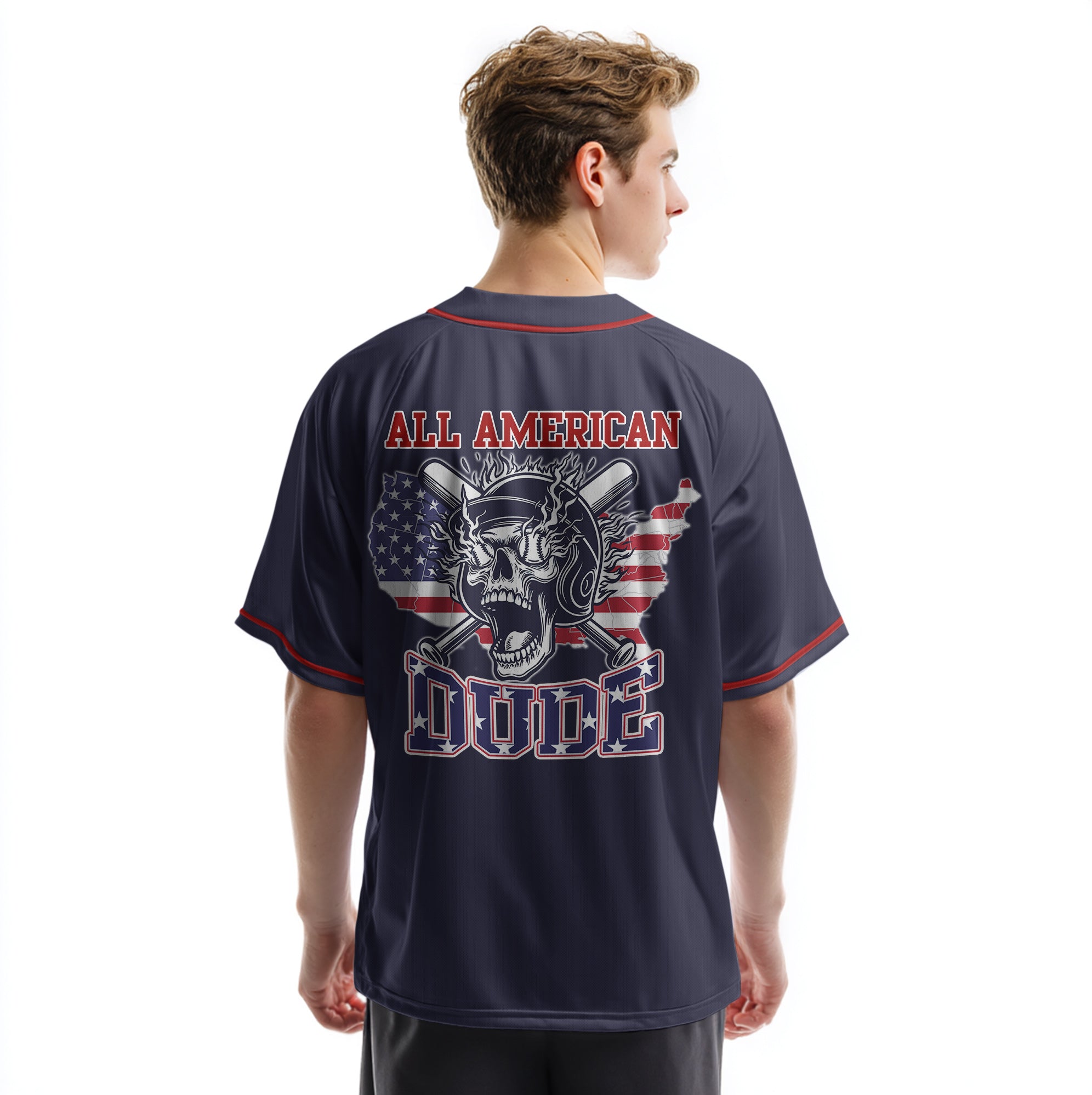 All American Dude - Custom Independence Day Baseball Jersey