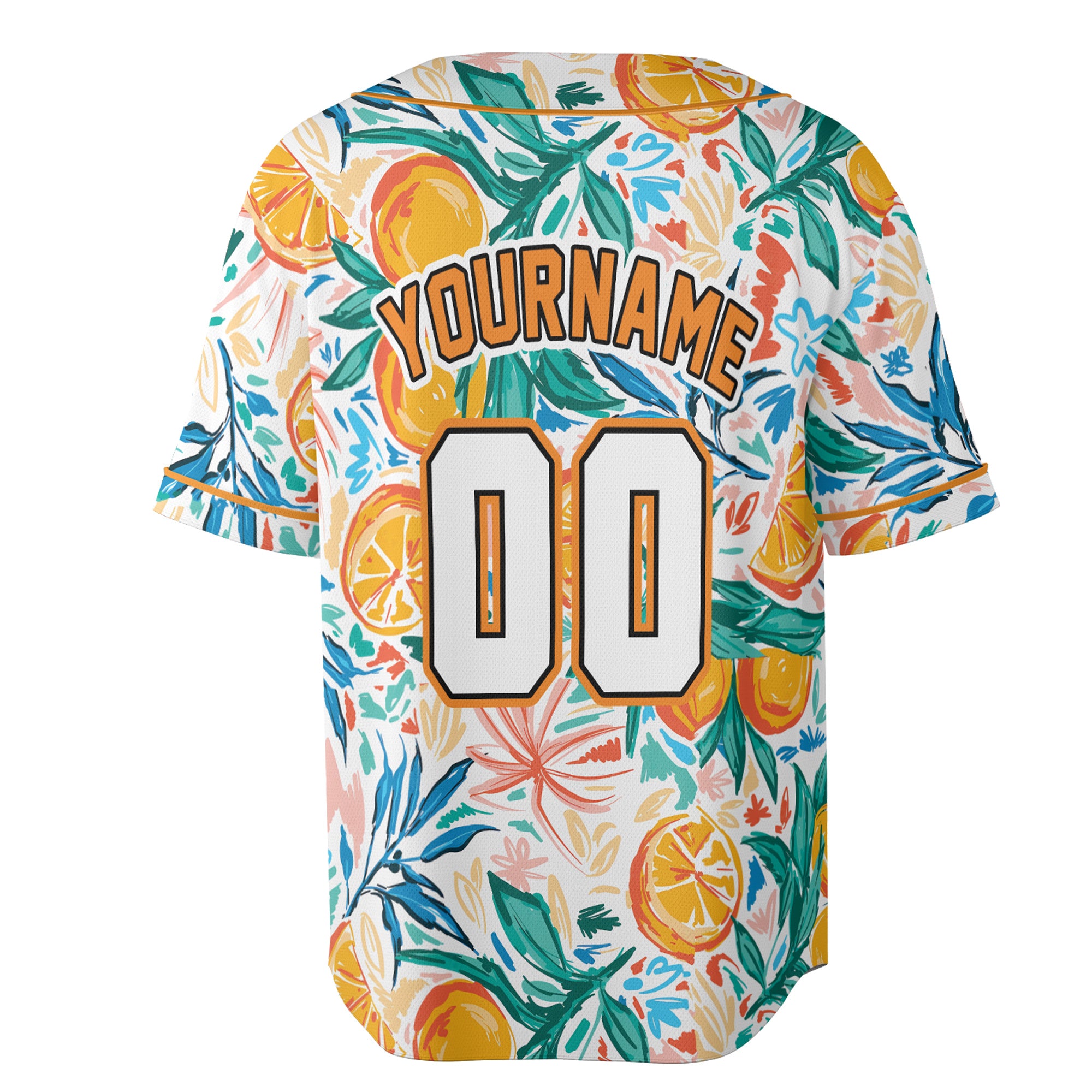 Citrus Burst Jersey – Orange Grove Custom Baseball Edition