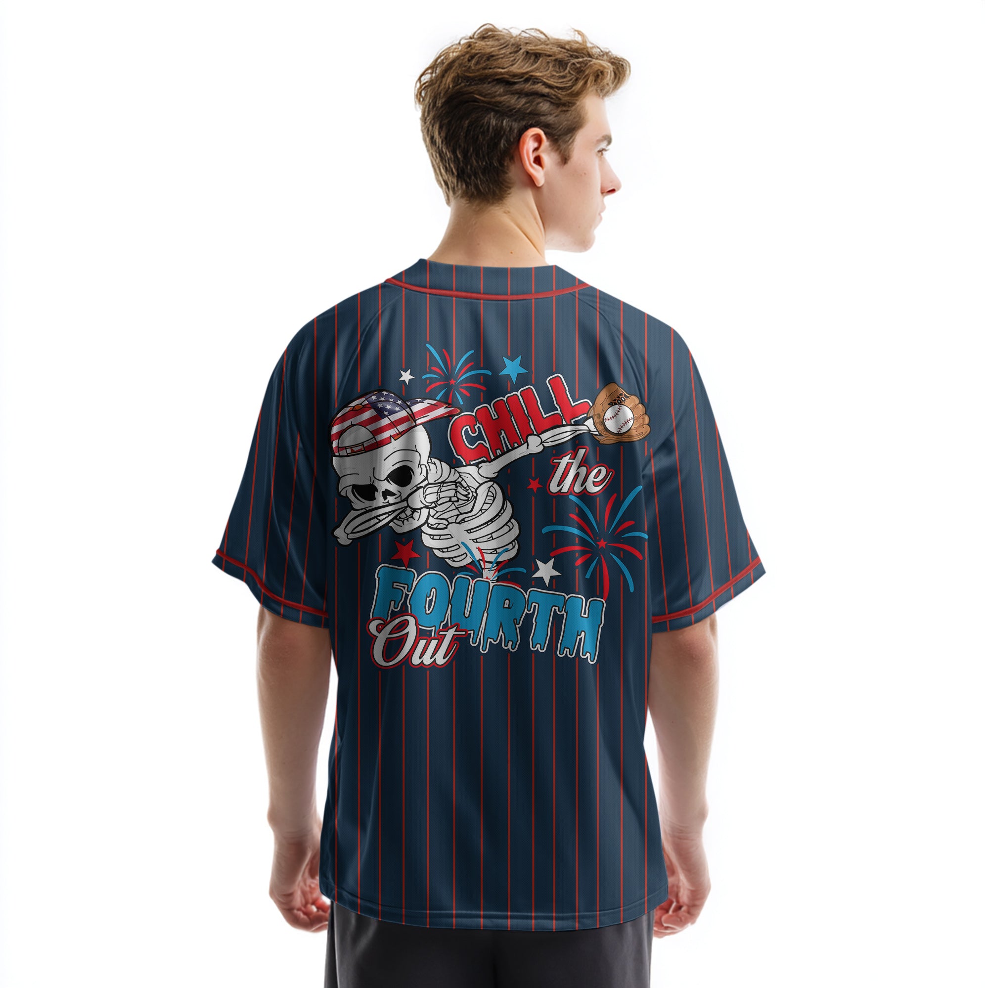 Chill The Fourth Out - Custom Fourth Of July Baseball Jersey