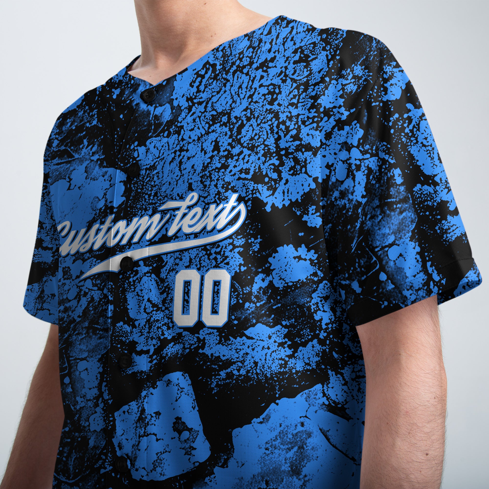 Custom Moss Rock Growth 3D Pattern Baseball Jersey