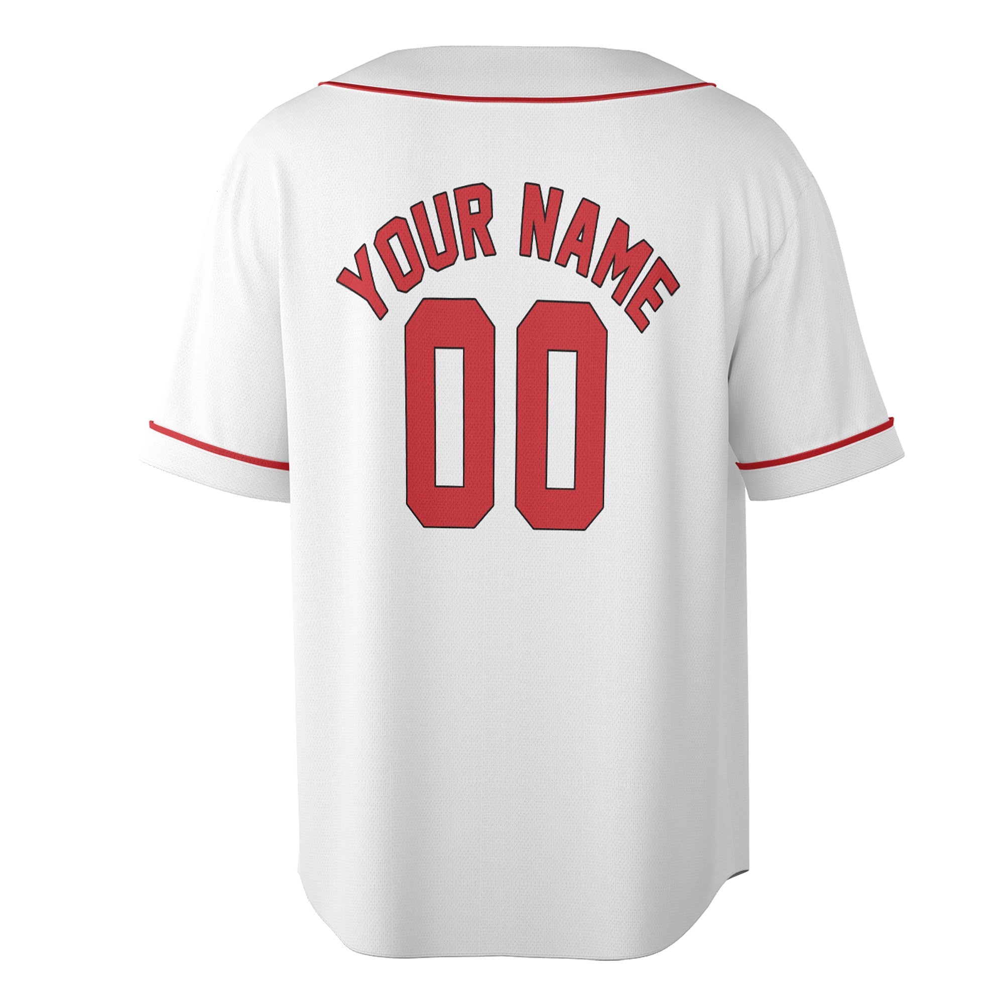 Classic Red Custom Jersey – Your Name & Team Logo on Vintage White